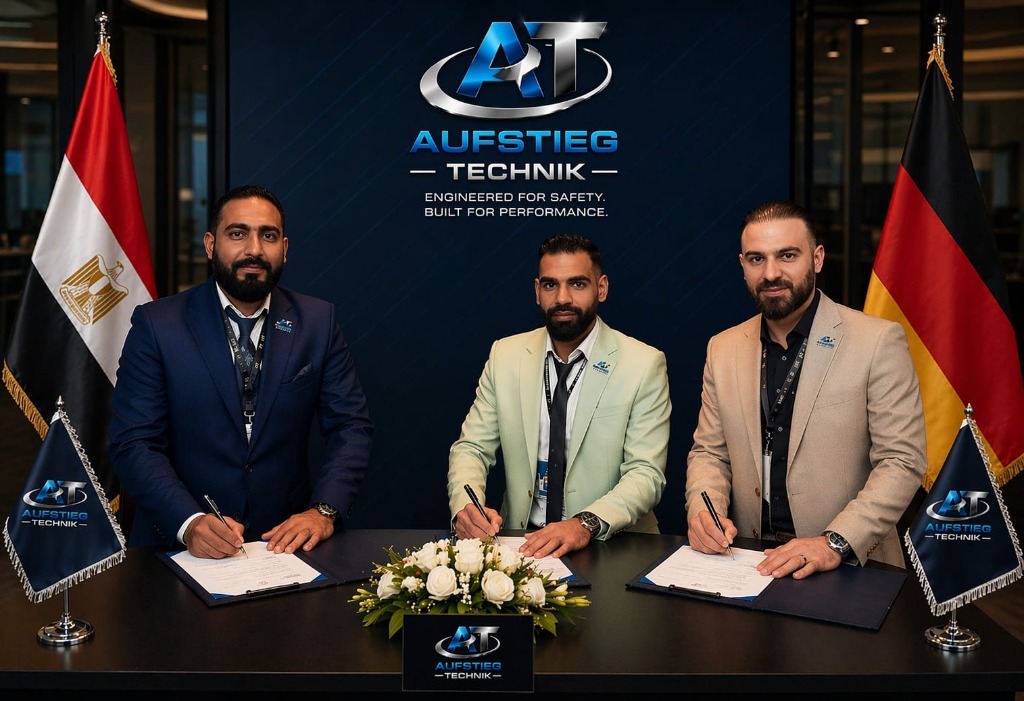 Egypt-Germany partnership signing with national flags